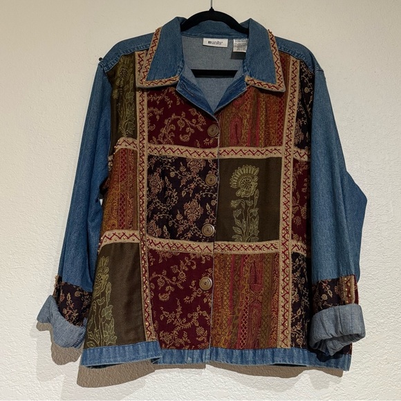 Units Art To Wear | Vintage Denim Jacket XL - Picture 1 of 7